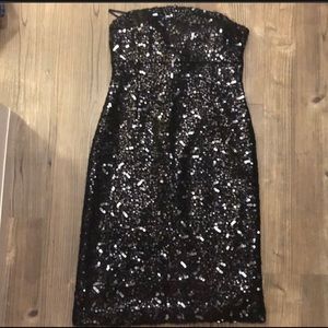 NWT Black Sequins Dress-winter wool.